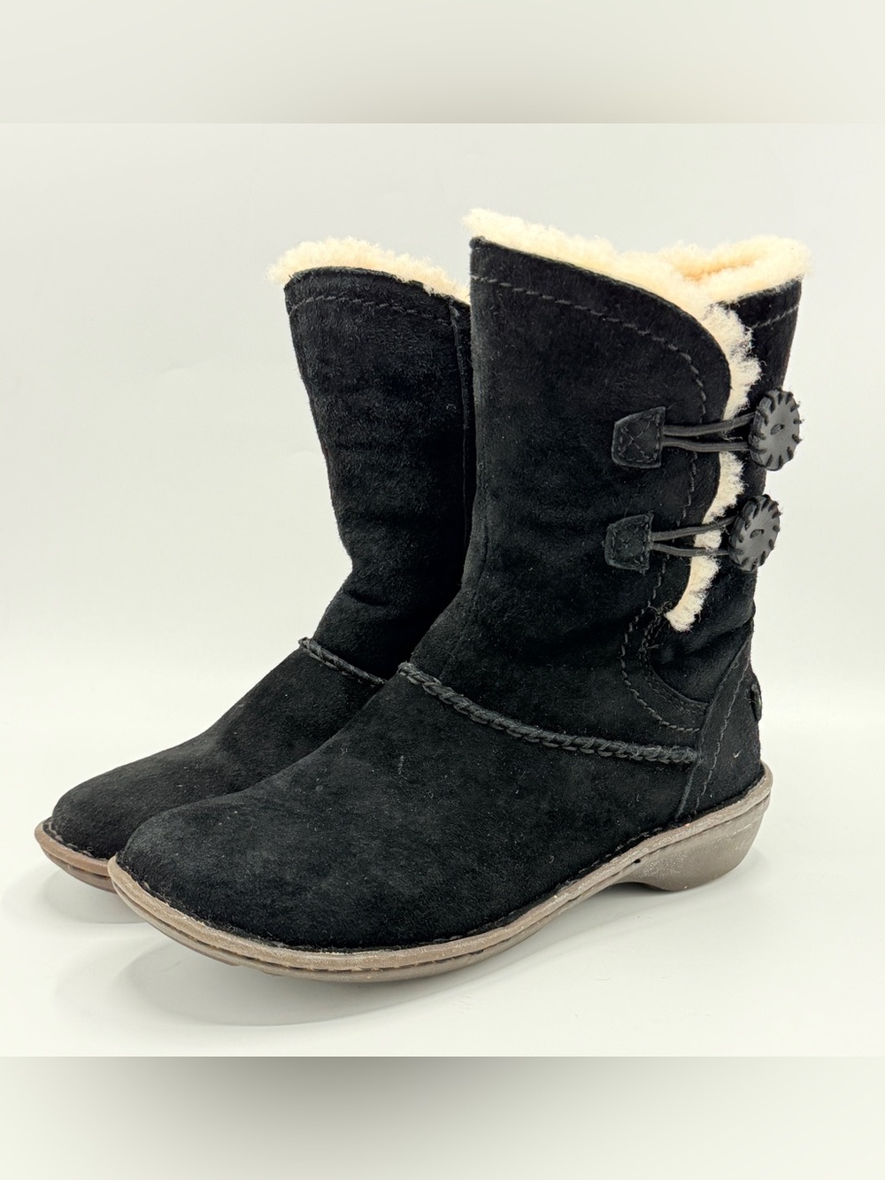 Ugg Kimbra Sherling Boots. Excellent Condition, Black Suede, size US 6